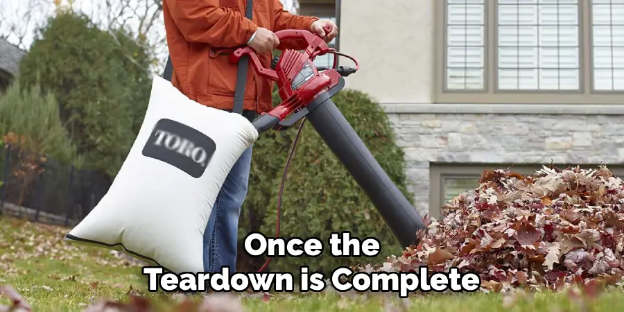 Once the
Teardown is Complete