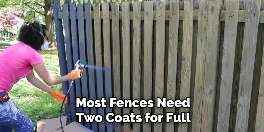 Most Fences Need
Two Coats for Full
