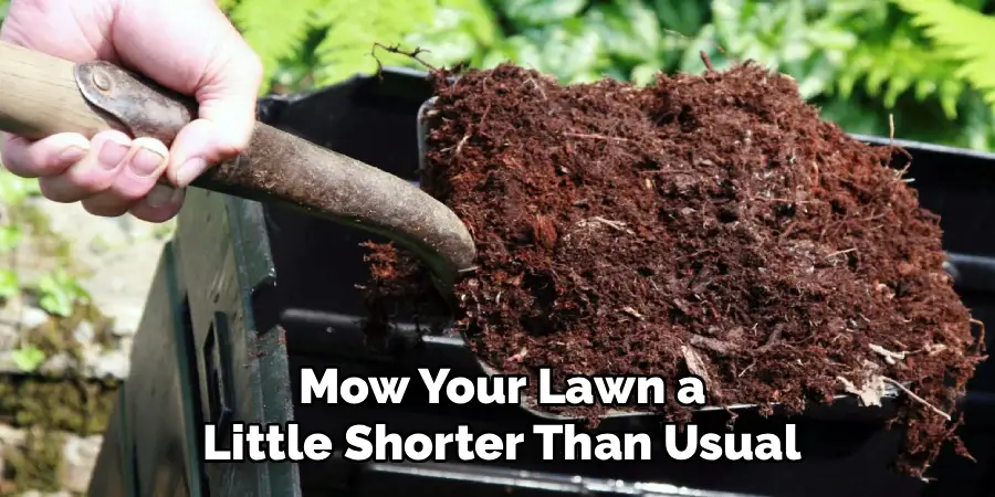 Mow Your Lawn a
Little Shorter Than Usual