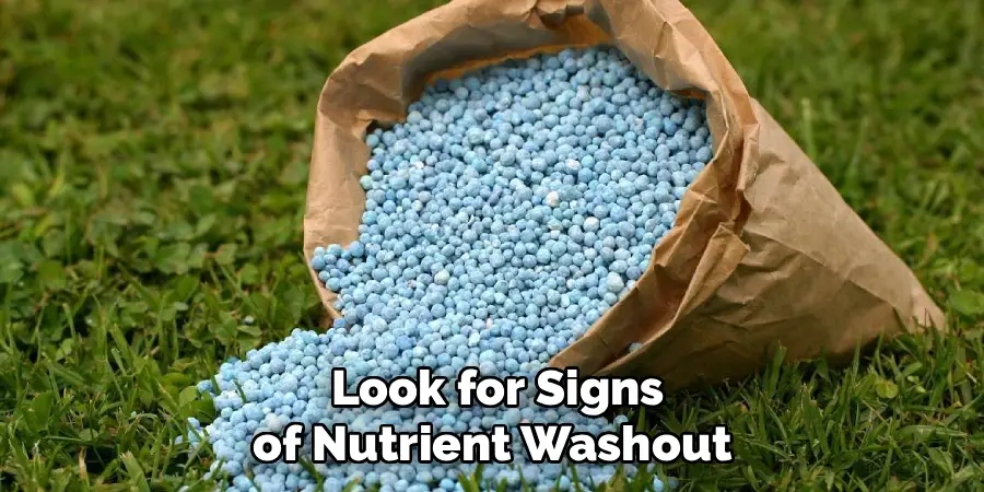 Look for Signs of Nutrient Washout