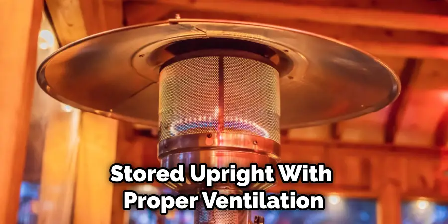 Stored Upright With Proper Ventilation