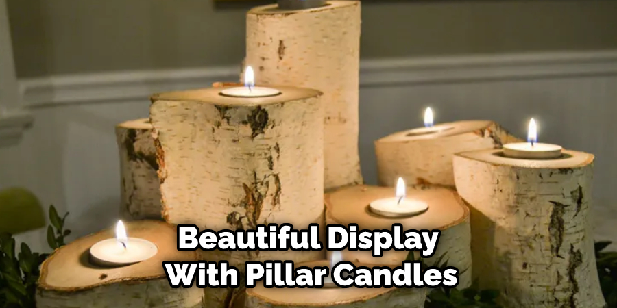 Beautiful Display With Pillar Candles