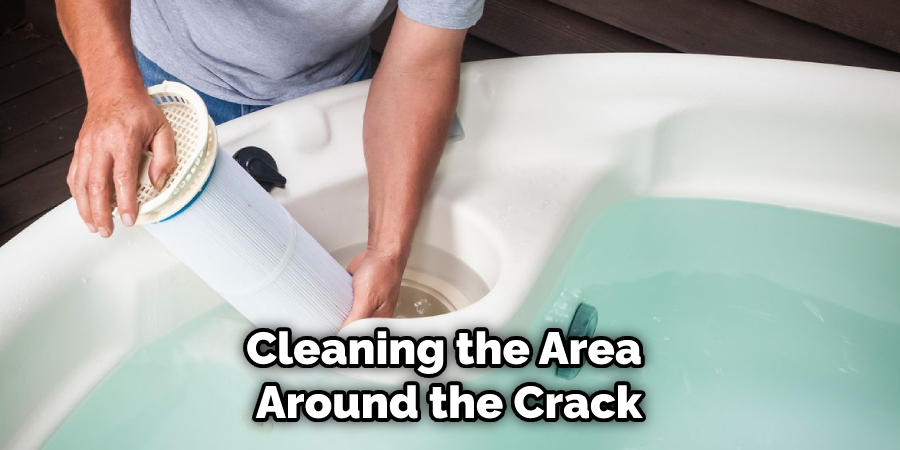 Cleaning the Area Around the Crack