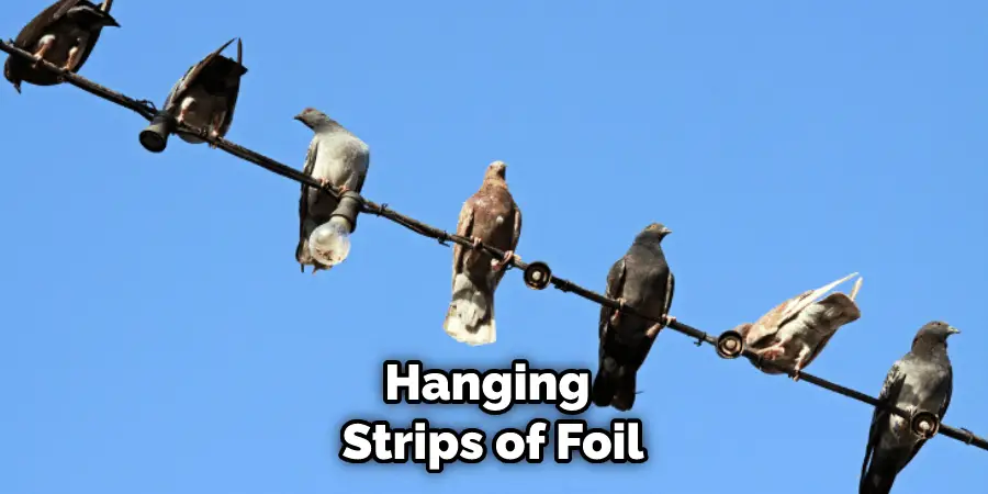 Hanging Strips of Foil