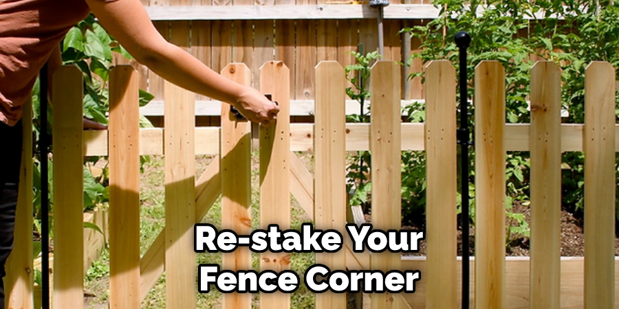 Re-stake Your Fence Corner