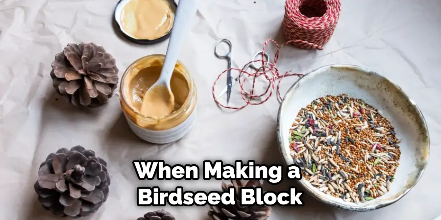 When Making a Birdseed Block