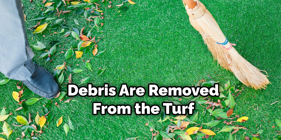 Debris Are Removed From the Turf