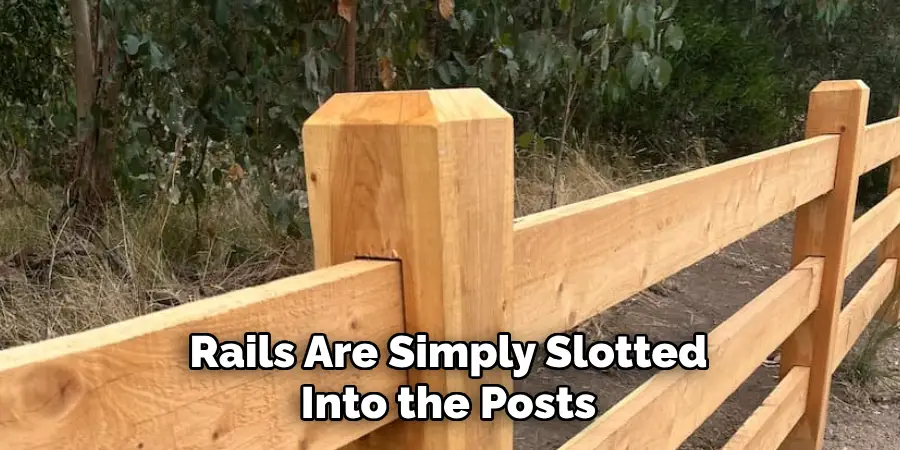 Rails Are Simply Slotted Into the Posts